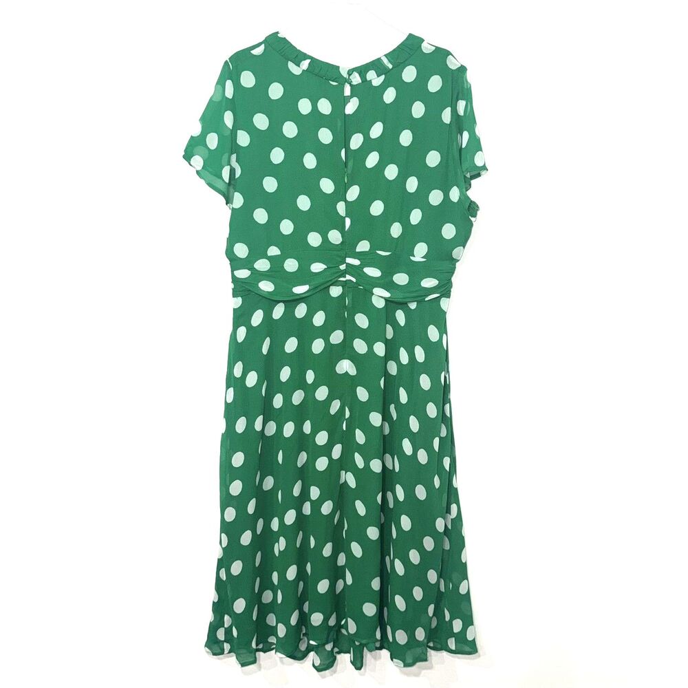 Boden Polka Dot Dress - Green/White 16/18 - Picture 3 of 9